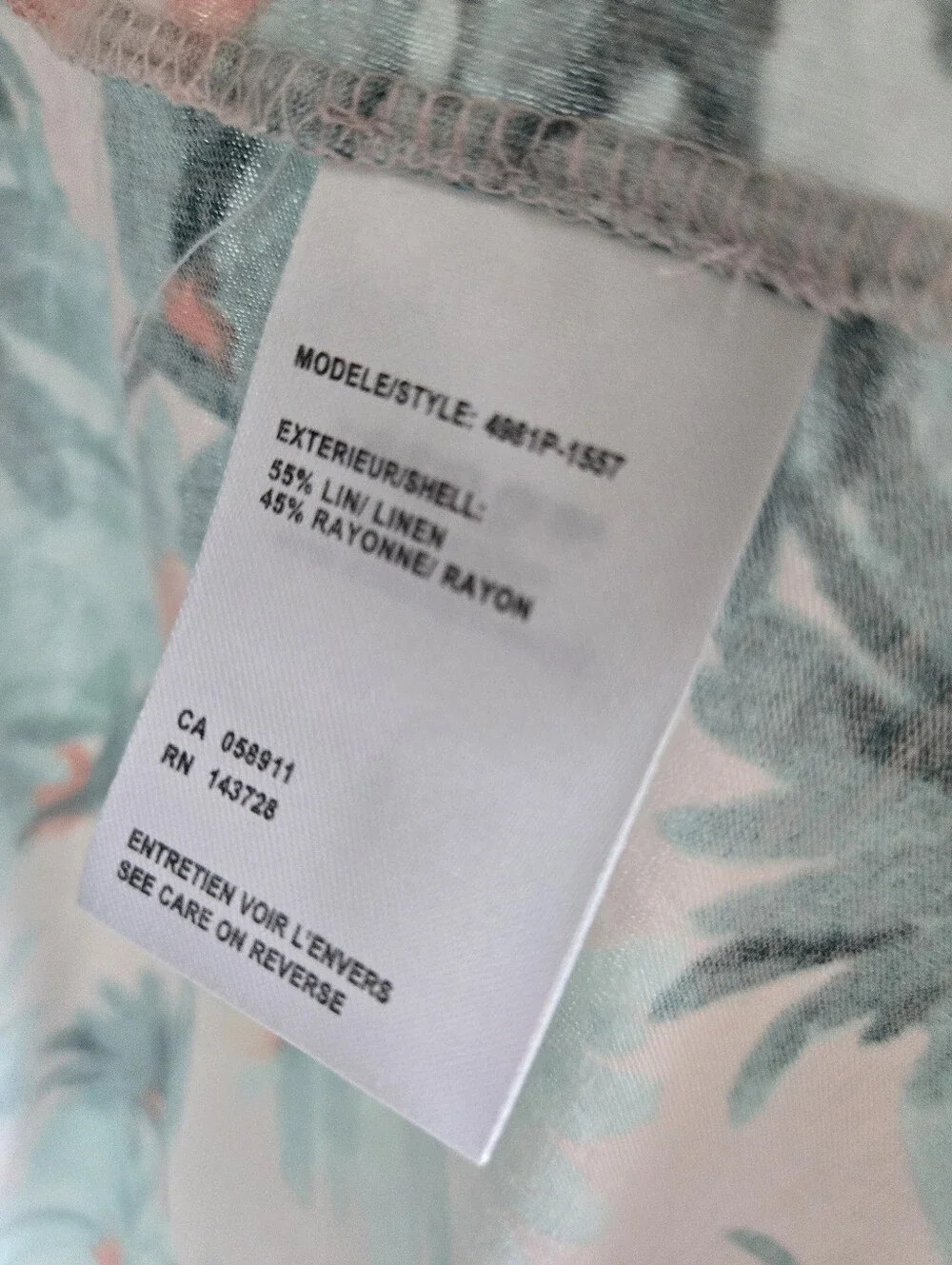 New NORTHERN REFLECTIONSPink Floral Short Sleeve Linen & Rayon Top - Picture 6 of 9